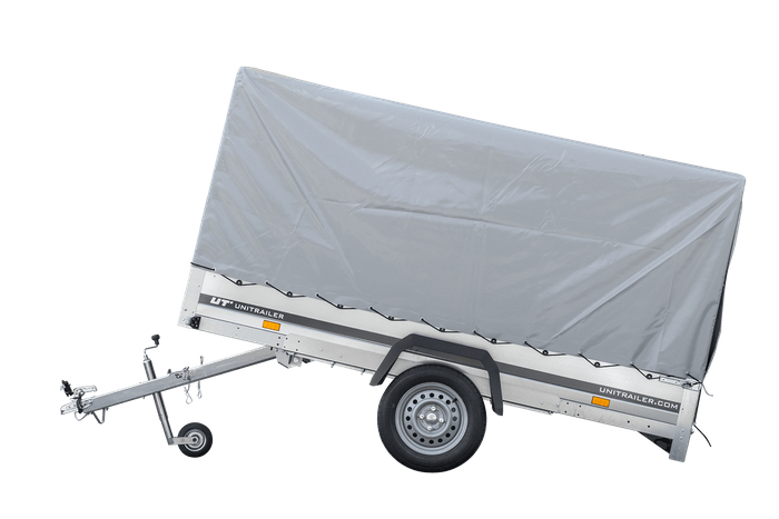 GARDEN TRAILER 264 KIPP MIT STÜTZRAD, H1100-HOCHSPRIEGEL UND GRAUER PLANE-Neu