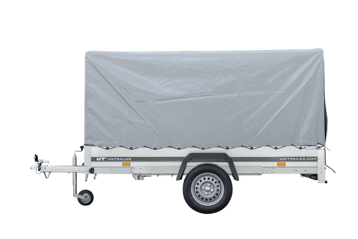 GARDEN TRAILER 264 KIPP MIT STÜTZRAD, H1100-HOCHSPRIEGEL UND GRAUER PLANE-Neu