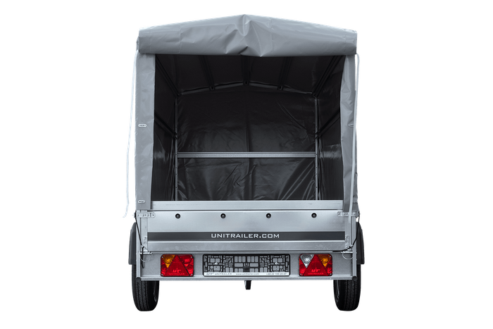 GARDEN TRAILER 264 KIPP MIT STÜTZRAD, H1100-HOCHSPRIEGEL UND GRAUER PLANE-Neu
