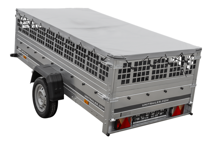GARDEN TRAILER 264 KIPP mit Gitteraufsatz, Flachplane und Stützrad-Neu