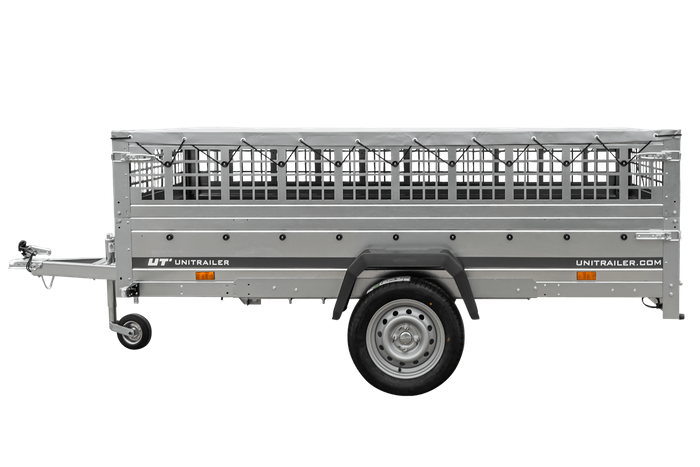 GARDEN TRAILER 264 KIPP mit Gitteraufsatz, Flachplane und Stützrad-Neu