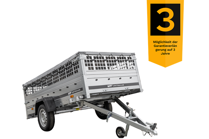 GARDEN TRAILER 264 KIPP mit Gitteraufsatz, Flachplane und Stützrad-Neu