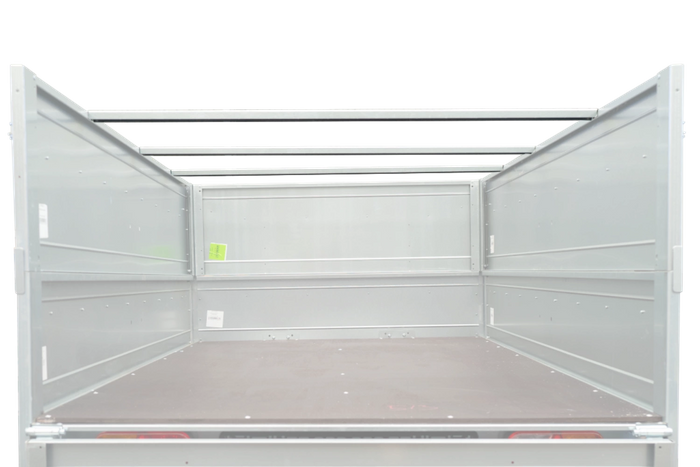 GARDEN TRAILER 264/2 KIPP MIT STÜTZRAD, PLANENTRÄGER UND BLAUER FLACHPLANE-Neu