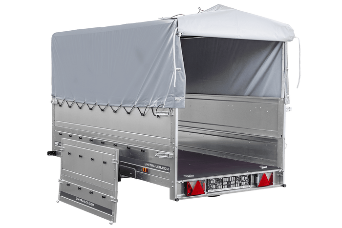 Kfz Anhänger mit Plane GARDEN TRAILER 264 KIPP [mit Stützrad, zusätzlichen Bordwänden, Hochplane und Hochspriegel]-Neu