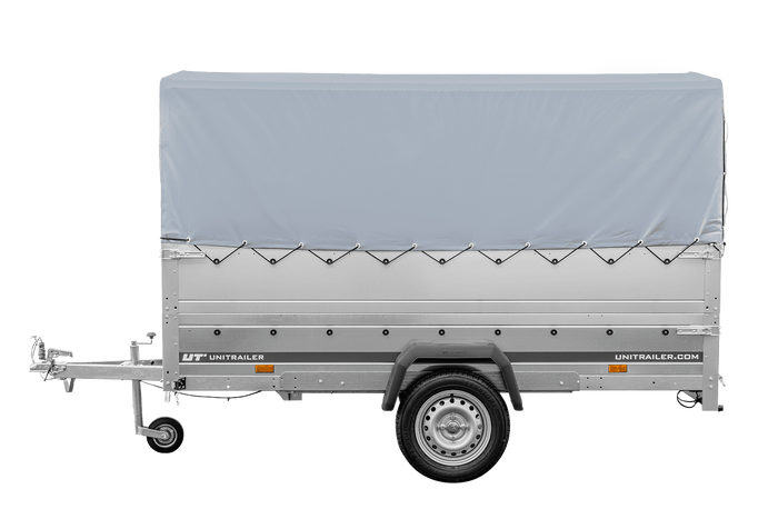 Kfz Anhänger mit Plane GARDEN TRAILER 264 KIPP [mit Stützrad, zusätzlichen Bordwänden, Hochplane und Hochspriegel]-Neu