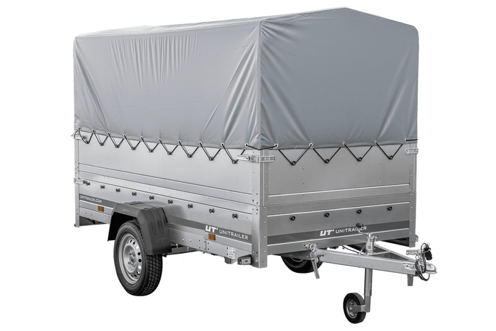 Kfz Anhänger mit Plane GARDEN TRAILER 264 KIPP [mit Stützrad, zusätzlichen Bordwänden, Hochplane und Hochspriegel]-Neu