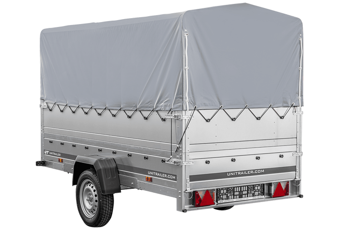 Kfz Anhänger mit Plane GARDEN TRAILER 264 KIPP [mit Stützrad, zusätzlichen Bordwänden, Hochplane und Hochspriegel]-Neu