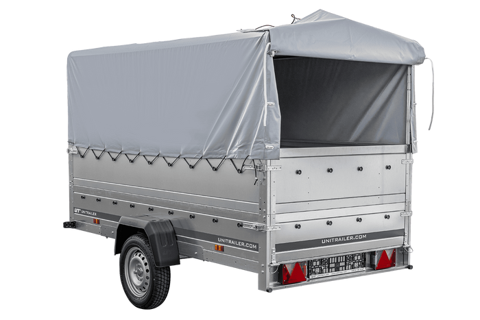 Kfz Anhänger mit Plane GARDEN TRAILER 264 KIPP [mit Stützrad, zusätzlichen Bordwänden, Hochplane und Hochspriegel]-Neu