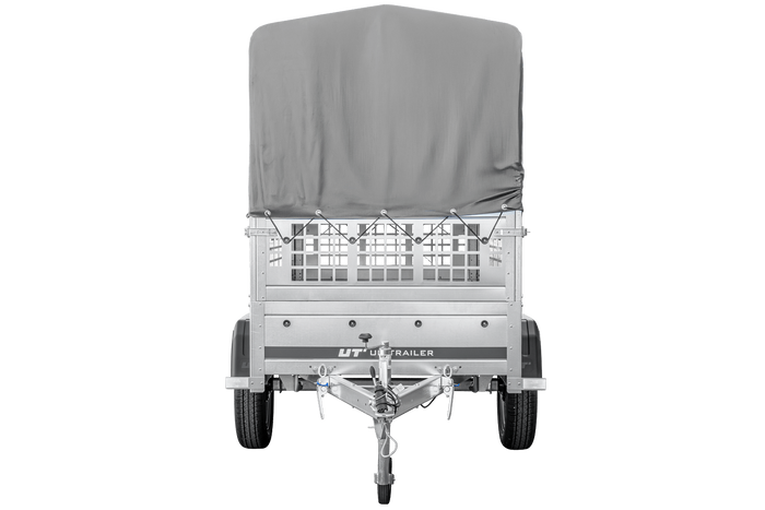 Kippanhänger Garden Trailer 200 KIPP 200×106 cm 750 kg mit Laubgitteraufsatz, Hochplane, Hochspriegel und Stützrad-Neu