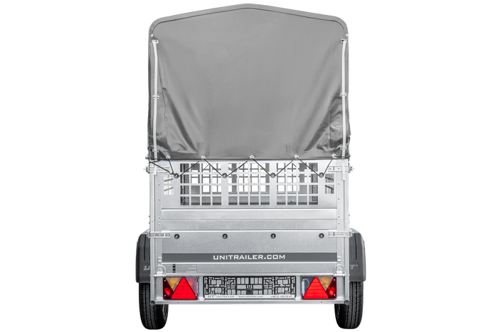 Kippanhänger Garden Trailer 200 KIPP 200×106 cm 750 kg mit Laubgitteraufsatz, Hochplane, Hochspriegel und Stützrad-Neu