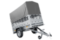 Kippanhänger Garden Trailer 200 KIPP 200×106 cm 750 kg mit Laubgitteraufsatz, Hochplane, Hochspriegel und Stützrad-Neu