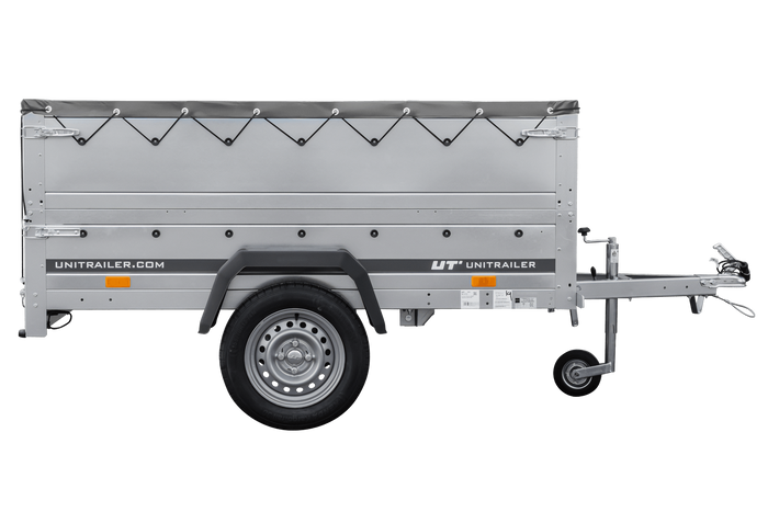 Kippbarer Pkw Anhänger GARDEN TRAILER 200 KIPP mit zusätzlichen Bordwänden, Stützrad und Flachplane-Neu