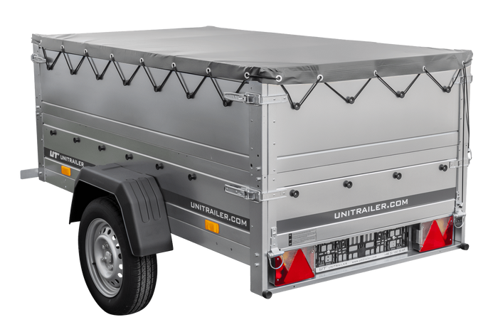 Kippbarer Pkw Anhänger GARDEN TRAILER 200 KIPP mit zusätzlichen Bordwänden, Stützrad und Flachplane-Neu