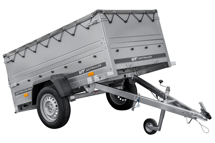 Kippbarer Pkw Anhänger GARDEN TRAILER 200 KIPP mit zusätzlichen Bordwänden, Stützrad und Flachplane-Neu