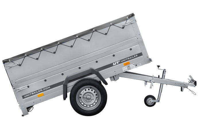 Kippbarer Pkw Anhänger GARDEN TRAILER 200 KIPP mit zusätzlichen Bordwänden, Stützrad und Flachplane-Neu