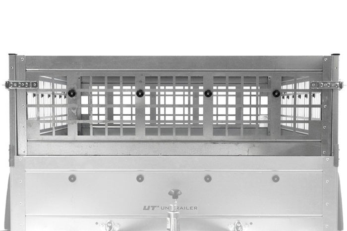 Autoanhänger 200×125 UNITRAILER GARDEN 201 KIPP mit Gitterwänden, H-0-Rahmen und grauer Plane-Neu
