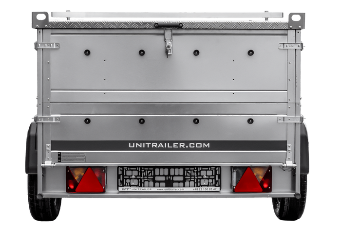 Leichtanhänger auf Federn 200×125 UNITRAILER GARDEN 201/R KIPP mit BIS-Seiten und Aluminiumabdeckung-Neu