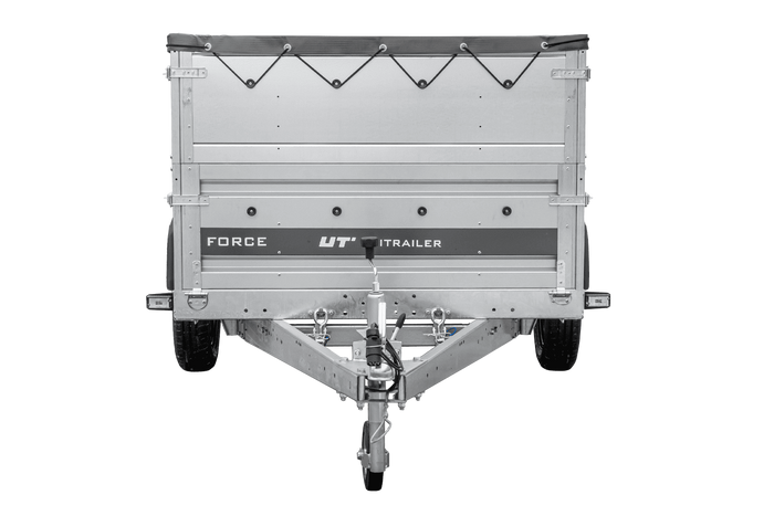 Leichter Anhänger 264×125 UNITRAILER FORCE 264 KIPP mit BIS-Seitenwänden, H-0-Rahmen und grauer Plane-Neu