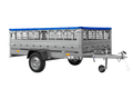 Leichter Anhänger auf Blattedern 264×150 UNITRAILER GARDEN 265/R KIPP mit Gitterwänden, H-0-Rahmen und blauer Plane-Neu
