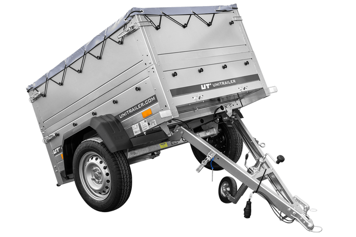 Neu Anhänger GARDEN TRAILER 150 KIPP mit zusätzlichen Bordwänden, Stützrad und Flachplane-Neu