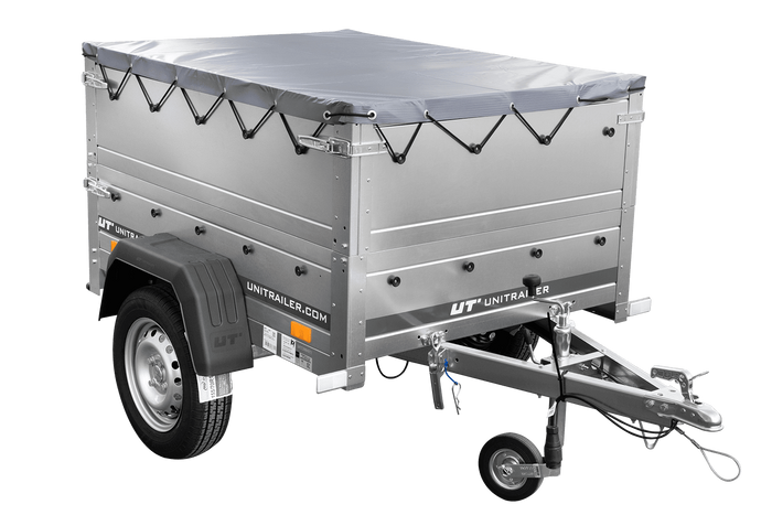 Neu Anhänger GARDEN TRAILER 150 KIPP mit zusätzlichen Bordwänden, Stützrad und Flachplane-Neu
