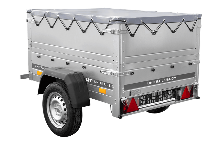 Neu Anhänger GARDEN TRAILER 150 KIPP mit zusätzlichen Bordwänden, Stützrad und Flachplane-Neu