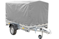 PKW-Anhänger auf Blattfedern 230×125 UNITRAILER GARDEN 230/R KIPP mit H-1100-Rahmen und grauer Plane-Neu