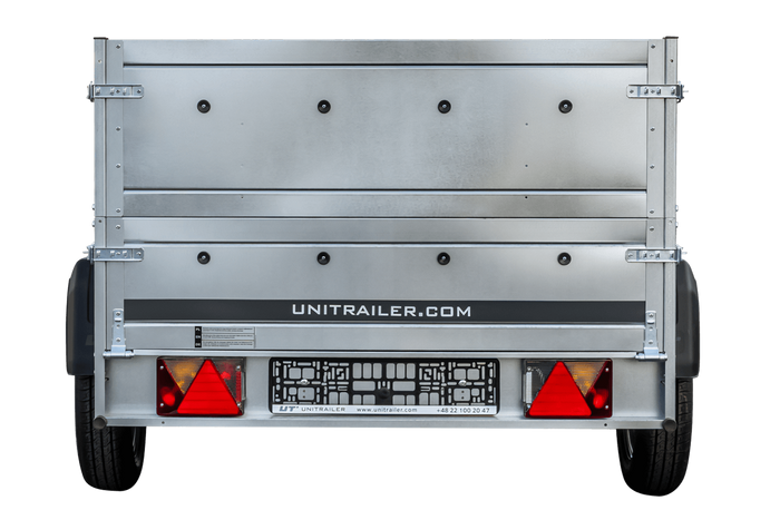 Pkw Anhänger Kipper 230×125 Garden Trailer 230 KIPP Unitrailer 750 kg mit Stützrad und zusätzlichen Bordwänden-Neu
