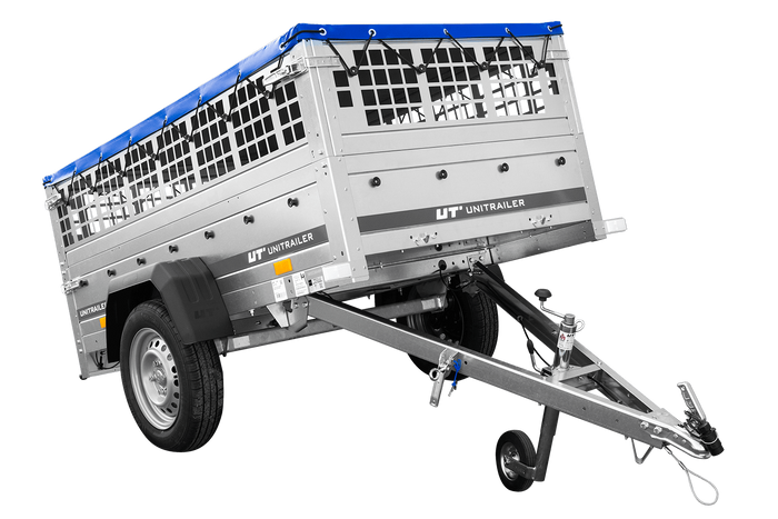 Pkw Planenanhänger GARDEN TRAILER 200 KIPP mit Laubgitteraufsatz, Stützrad, Flachplane und Planenträger-Neu