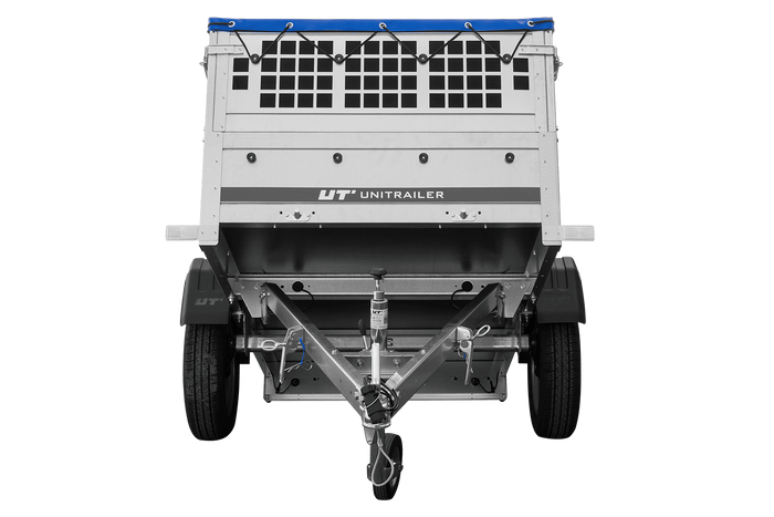 Pkw Planenanhänger GARDEN TRAILER 200 KIPP mit Laubgitteraufsatz, Stützrad, Flachplane und Planenträger-Neu
