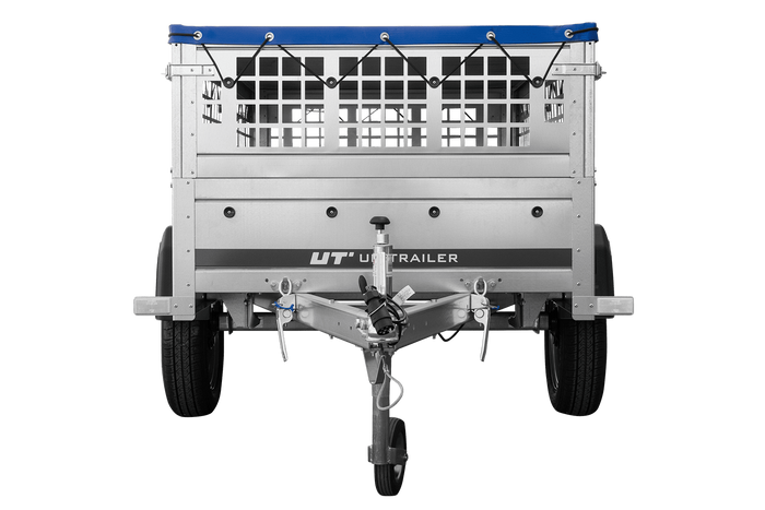 Pkw Planenanhänger GARDEN TRAILER 200 KIPP mit Laubgitteraufsatz, Stützrad, Flachplane und Planenträger-Neu
